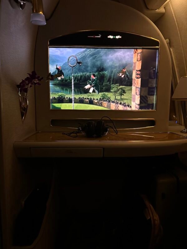 Watching Harry Potter onboard Emirates