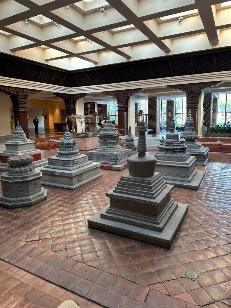 The lobby of the Hyatt Regency in Kathmandu
