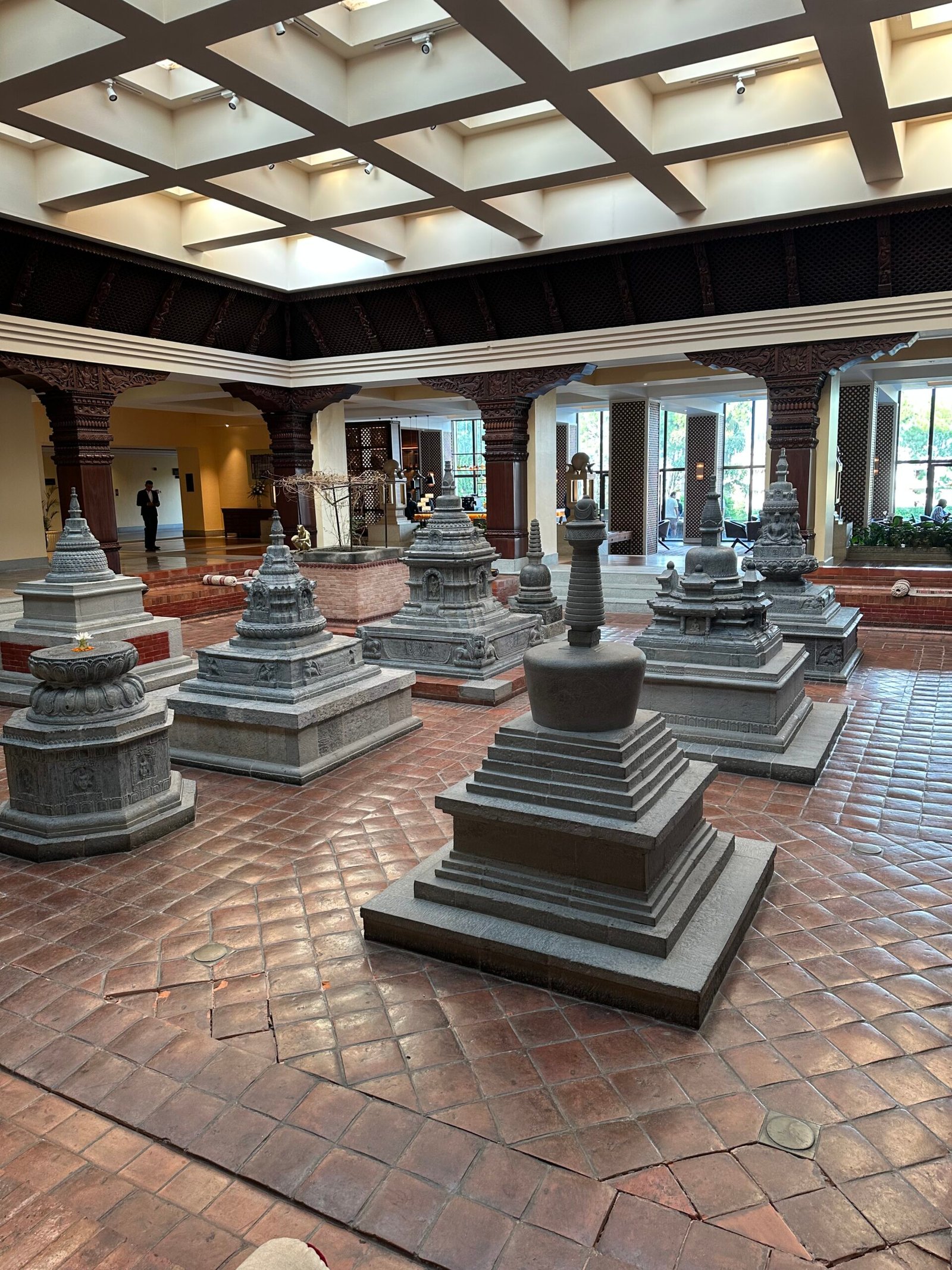 The lobby of the Hyatt Regency in Kathmandu