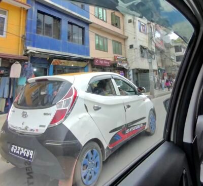 Uber is Nepal exists, but it's not uber. This is a ride inside of a InDrive ride share in Kathmandu