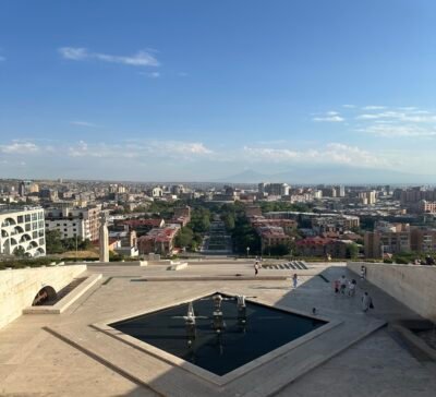 The view from the Yerevan Cascade, a great thing to do in Armenia