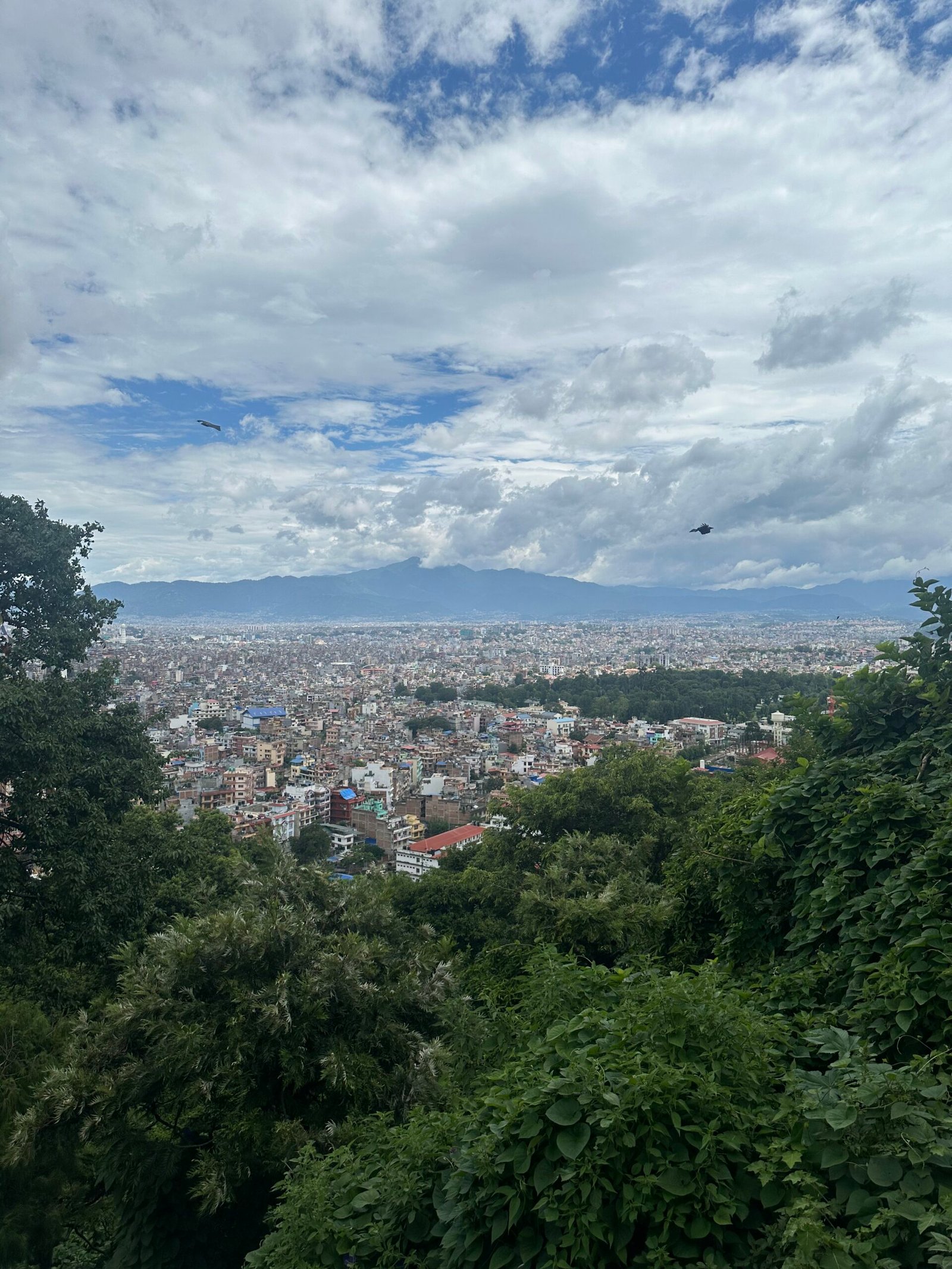 The view at the Monkey Temple in Kathmandu, Nepal