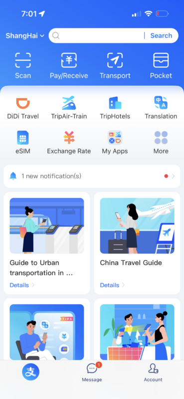 download alipay before arriving to china - an important tip